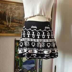 the grave girls gothic knit mini skirt